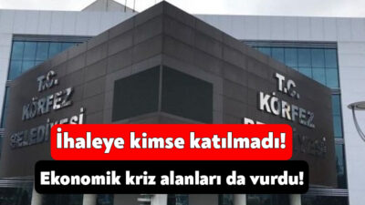 Türkiye’de yaşanan ekonomik kriz, belediyelerin ihalelerini de vuruyor. Körfez Belediyesi