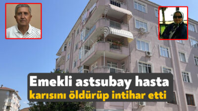Kocaeli'nin Gölcük ilçesinde emekli astsubay, kanser hastası eşini öldürüp,