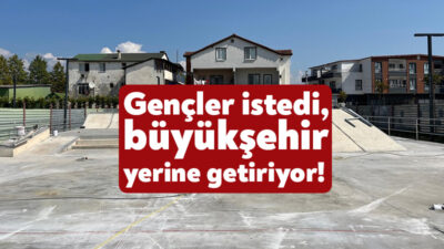 Kocaeli Büyükşehir Belediyesi ekipleri gençlerin isteği üzerine Başiskele’ye skate park