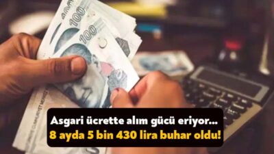 TÜİK tarafından açıklanan ağustos ayı enflasyon verilerine göre, asgari ücret
