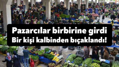 İzmit Doğu Kışla Kapalı Pazarında, pazarcılar arasında yer kavgası çıktı.