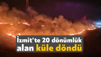 Kocaeli'nin İzmit ilçesinde otluk alanda çıkan yangın itfaiye ekipleri