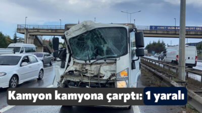 Kocaeli'nin Gebze ilçesinde kamyonun, başka bir kamyona arkadan çarpması neticesinde