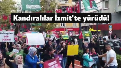 Kocaeli'nin Kandıra ilçesinde yapılması planlanan çöp tesisine karşı bölge sakinleri