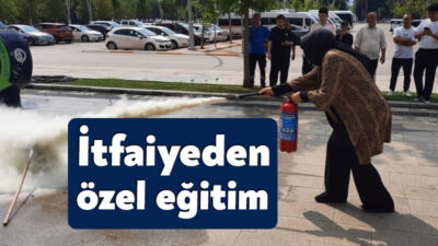 Kocaeli Büyükşehir Belediyesi İtfaiyesi, kongre merkezi personeline yangın önleme ve