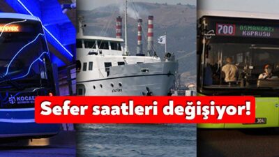 Kocaeli Büyükşehir Belediyesi, 9 Eylül 2024 Pazartesi (bugün) itibarıyla otobüs