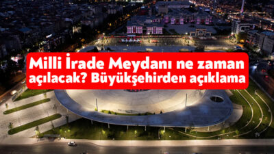 Kocaeli Büyükşehir Belediyesi, uzun zamandır açılması beklenen Milli İrade Meydanı