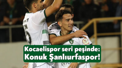 Trendyol 1. Lig’in 7.haftası Kocaeli’de kapanacak. Kocaelispor evinde Şanlıurfaspor’u konuk