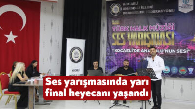 Kocaeli'de düzenlenen Ödüllü Türk Halk Müziği Ses Yarışmasının yarı final