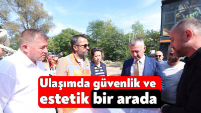 Başkan Büyükakın, sona yaklaşan İzmit Alikahya Sanayici Caddesi'ndeki çalışmaları inceledi.