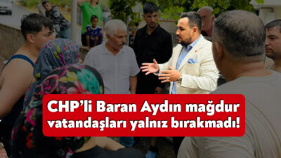Çayırova'da su basan işyerlerini ziyaret eden CHP Kocaeli Büyükşehir Belediyesi 