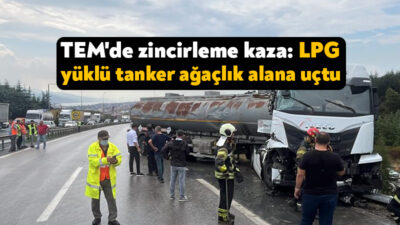 Kocaeli'nin İzmit ilçesi TEM otoyolunda meydana gelen zincirleme kazada 4