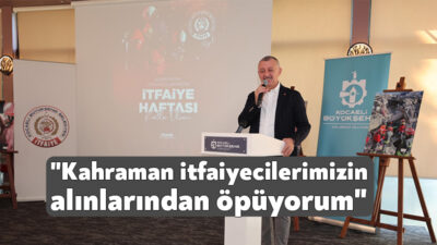 İtfaiye Haftası kapsamında düzenlenen programda itfaiye personelleriyle bir araya gelen