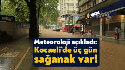 Meteoroloji Genel Müdürlüğü, yeni haftaya dair Kocaeli’deki hava tahmin raporunu
