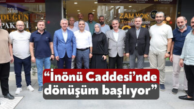 İnönü Caddesi esnafıyla bir araya gelen Kocaeli Büyükşehir Belediye Başkanı