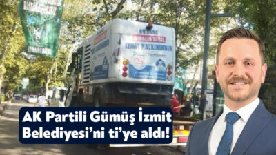 İzmit Belediyesi’ne ait olan küçük yol süpürgesi arıza yapmış halde