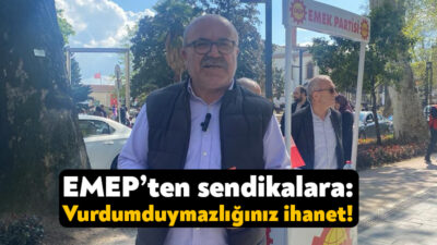Emek Partisi Kocaeli İl Başkanı İlhami Şahbaz geçtiğimiz günlerde tüm