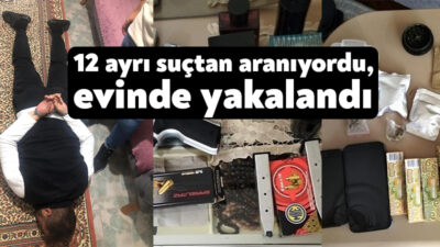 Kocaeli'de 12 ayrı suçtan yakalama kararı bulunan firari şahıs evine