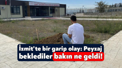 Kocaeli'de mahalle sakinlerinin peyzaj dilekçesi karşılığında İzmit Belediyesi ekipleri sağlık