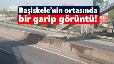 Başiskele D-130 Karayolu üzerinde yer alan aydınlatma direği üst geçit