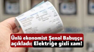 Ekonomist Prof. Dr. Şenol Babuşçu elektriğe gizli zam yapılacağını duyurdu.