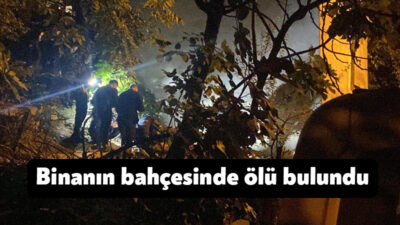 Kocaeli'nin Gölcük ilçesinde yaşlı bir kadın, oturduğu binanın arka bahçesinde