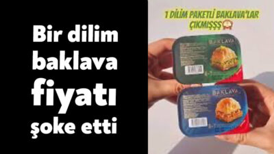 Bir vatandaşın akaryakıt istasyonundan aldığı bir dilim baklavanın fiyatı şoke