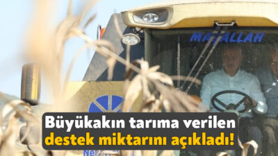 Kocaeli Büyükşehir Belediye Başkanı Tahir Büyükakın, Körfez Cumaköy’de biçerdöverin direksiyonuna
