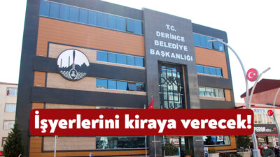 Derince Belediyesi bir adet iş yeri ile bir adet hamamı