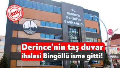 Derince Belediyesi taş duvar imalatı ve saha betonu atılması için