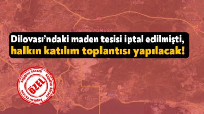 Dilovası’nda Tarmac Agrega tarafından yapılmak istenen maden arama tesisi temmuz