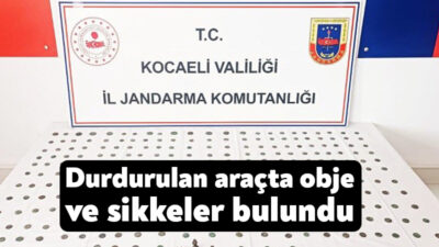 Kocaeli'nin Gebze ilçesinde durdurulan bir araçta yapılan aramada, tarihi eser