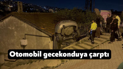 Kocaeli'nin Gebze ilçesinde el freni çekilmeden park edilen otomobil, bir