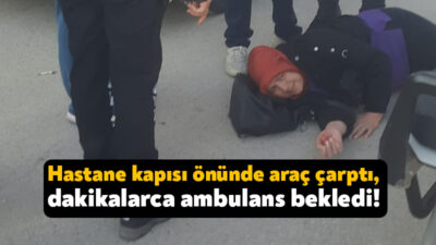 Kocaeli Devlet Hastanesi’nin acil servisi önünde meydana gelen kazada, kadına