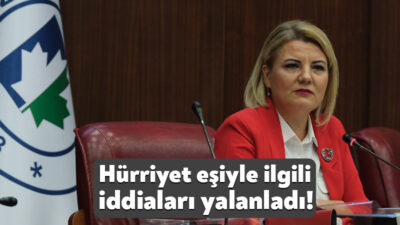 İzmit Belediye Başkanı Fatma Kaplan Hürriyet Kocaeli’deki bir gazetede eşi