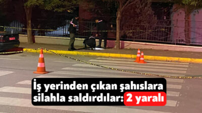 Kocaeli'nin Derince ilçesinde işyerinden çıkan iki kişi silahlı saldırıya uğradı.