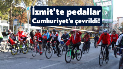 İzmit Belediyesi, Cumhuriyetin kuruluşunun 101’inci yıl dönümünde düzenlediği bisiklet korteji,