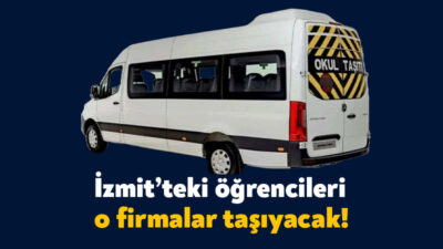 İzmit’te eğitim görmekte olan öğrencilerin ulaşımı için ilçe milli eğitim