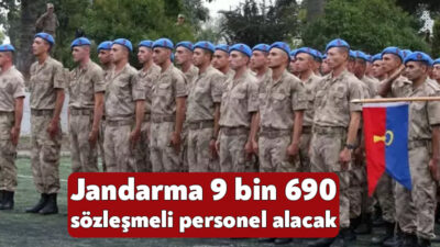 Jandarma Genel Komutanlığı 9 bin 690 sözleşmeli uzman erbaş temini