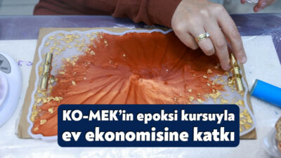 Büyükşehir’in KO-MEK Kurs merkezinde aldıkları epoksi eğitimleriyle kendi başarı hikâyelerini