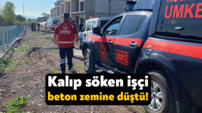 Kocaeli'nin Kartepe ilçesinde kalıp söktüğü sırada iskeleden düşen inşaat işçisi