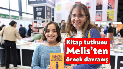 Geçen yıl geldiği fuarda yanlışlıkla çantasına fazladan kitap konulan Melis’in