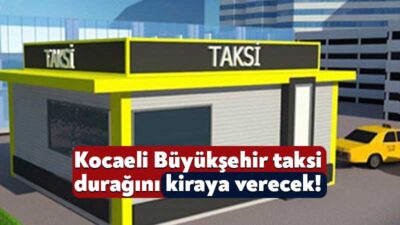 Kocaeli Büyükşehir Belediyesi, İzmit’te 3 ticari taksiden oluşan taksi durağını