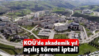Kocaeli Üniversitesi’nin akademik yıl açılış töreni Ankara’da yaşanan terör saldırısı
