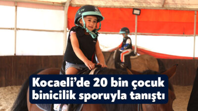 Büyükşehir tarafından ücretsiz olarak hayata geçirilen at biniş eğitimlerinden yaklaşık