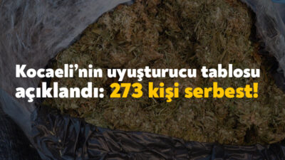 Kocaeli Valiliği geride kalan haftada emniyet ve jandarma ekiplerinin uyuşturucuya