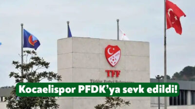 Pazar günü oynanan Bandırmaspor karşılaşması sonrası Kocaelispor Disiplin Kurulu’na sevk
