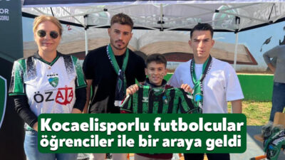 Kocaelisporlu futbolcular, Mesut Can Tunalı ile Furkan Gedik Şehit Öğretmen