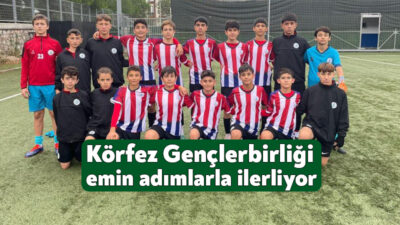 Körfez Gençlerbirliği U14 futbol takımı şampiyonluk yolunda emin adımlarla ilerliyor.