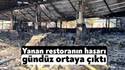 Kocaeli'nin Körfez ilçesinde dün akşam saatlerinde alevlere teslim olan restorandaki